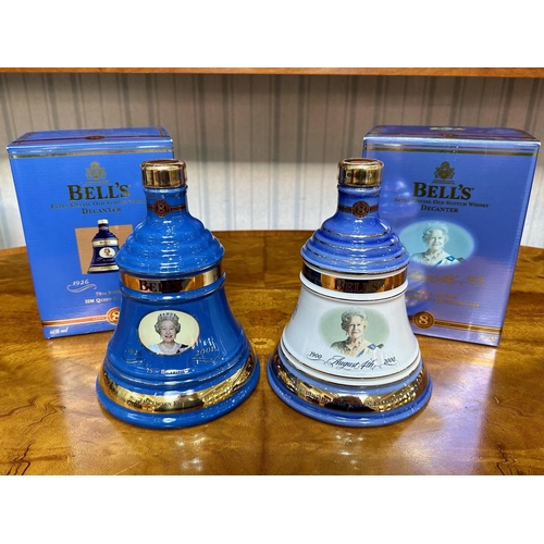 1372 - Two Bell's Limited Edition Old Scotch Whisky Decanters, boxed 75th Birthday of Queen Elizabeth II, a... 