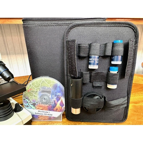 1568 - Bresser Biolux AL Professional Microscope - With All Accessories And Travel Case.