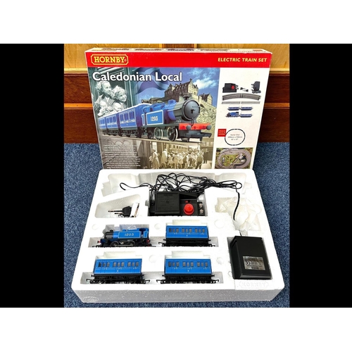 Hornby Caledonian Local Electric Train Set, boxed as new.