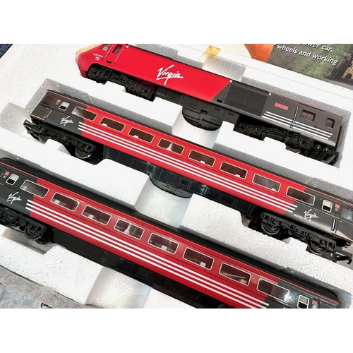 1502 - Hornby Virgin Trains 125 Electric Train Set, boxed, Birmingham International.  Appears unused.