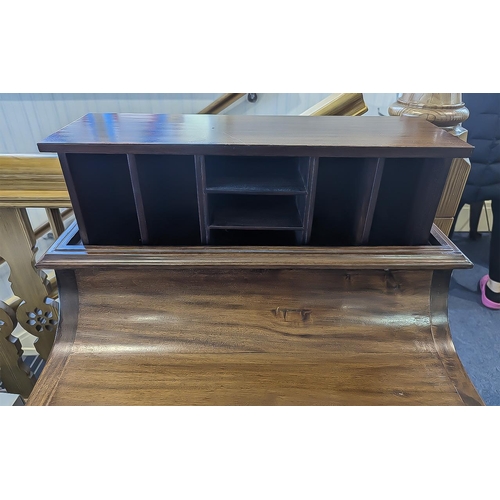 1041 - Mahogany Davenport,  top with pull out writing slope, with compartments for pens, stamps, etc.  Top ... 