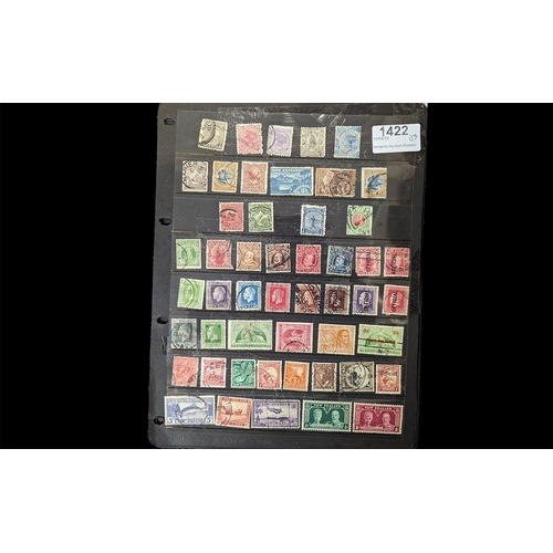 1462 - Stamp Interest - Collection of New Zealand and Australian Stamps.  Three sheets in total.