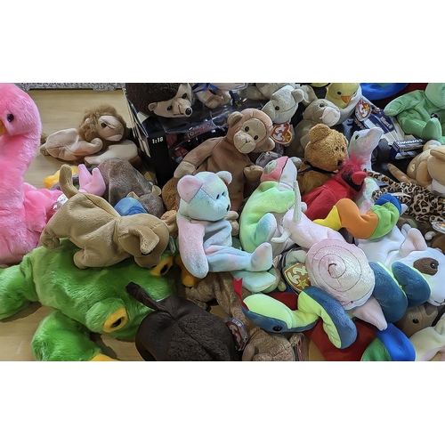 1538 - Collection of Assorted Toys, including approx. 60 Ty soft toys, together with model cars Carrera Ben... 