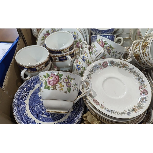 1542 - Large Collection of Assorted Porcelain, including tea and coffee cups, saucers, milk jugs and sugar ... 