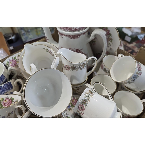 1542 - Large Collection of Assorted Porcelain, including tea and coffee cups, saucers, milk jugs and sugar ... 