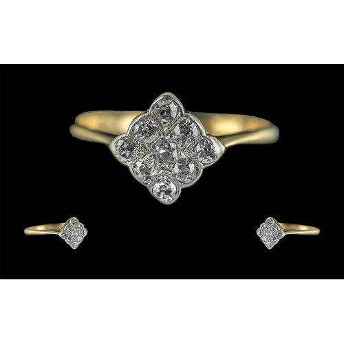 19A - 18ct Gold Ladies Superb and Exquisite Diamond Set Ring, circa 1920, marked 18ct to interior of shank... 