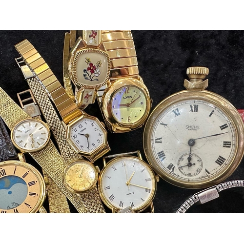 414 - Collection of Ladies & Gentleman's Fashion Wristwatches, comprising leather and bracelet straps, inc... 