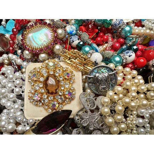 437 - Large Collection of Costume Jewellery. Need a Good Sort, Includes Beads, Necklaces, Bangles etc.