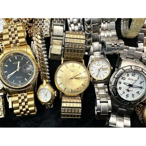 442 - Bag of Assorted Fashion Watches, gents and ladies, comprising leather and bracelet straps, including... 