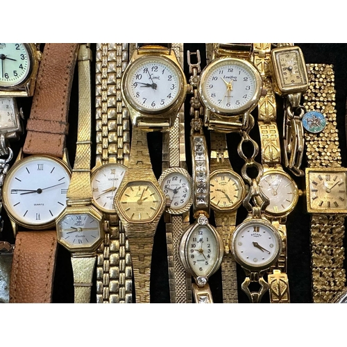 481A - Collection of Gentleman's & Ladies Wristwatches, bracelet and leather straps, including Accurist, Be... 