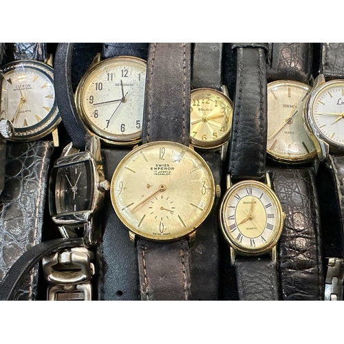 481A - Collection of Gentleman's & Ladies Wristwatches, bracelet and leather straps, including Accurist, Be... 