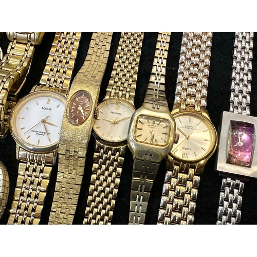 488 - Collection of Wristwatches and watch faces for spares/repairs, assorted makes including Sekonda, Lor... 