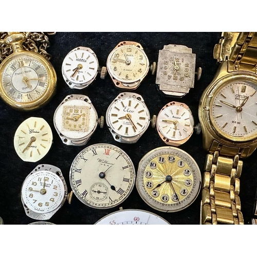 488 - Collection of Wristwatches and watch faces for spares/repairs, assorted makes including Sekonda, Lor... 