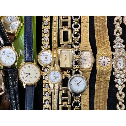 491 - Collection of Gentleman's & Ladies Wristwatches, bracelet and leather straps, including Limit, Rolex... 