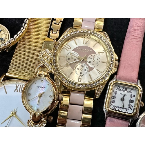 491 - Collection of Gentleman's & Ladies Wristwatches, bracelet and leather straps, including Limit, Rolex... 