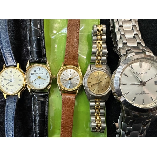 491 - Collection of Gentleman's & Ladies Wristwatches, bracelet and leather straps, including Limit, Rolex... 