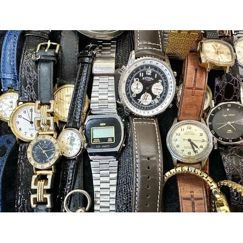 492 - Collection of Gentleman's & Ladies Wristwatches, bracelet and leather straps, including Acqua, Solo,... 