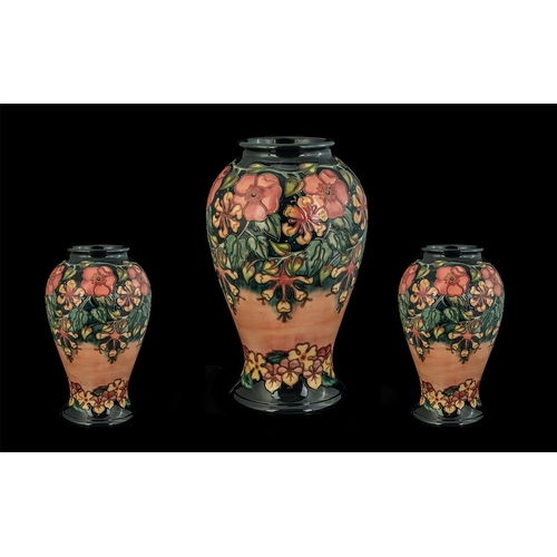 509 - Moorcroft Large and Impressive Tube lined Signed Vase ' Oberon ' Design, Signed Rachel Bishop. Date ... 