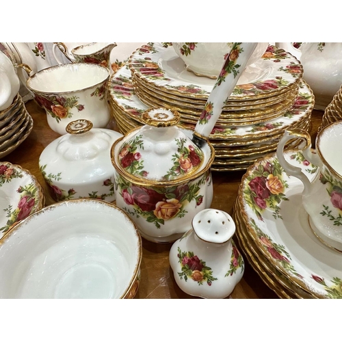 593 - Royal Albert 'Old Country Roses' Tea & Coffee Service, comprising tea pot, two milk jug, sugar bowl,... 