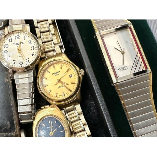 493 - Collection of Gentleman's & Ladies Wristwatches, bracelet and leather straps, including Limit, Seiko... 