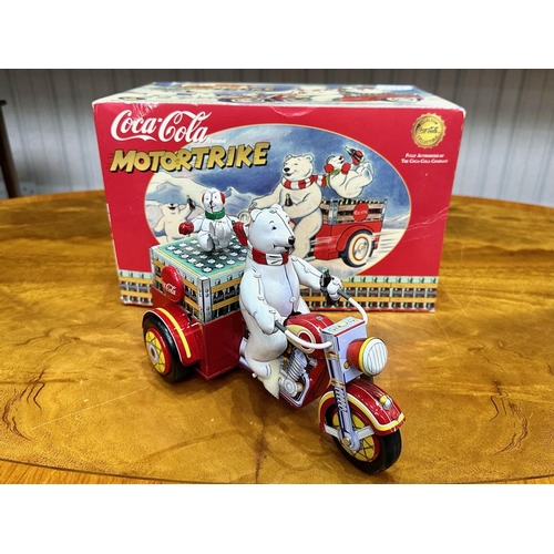 1384 - ' Coca Cola ' Motortrike Classic Tin Collectables, In Original Box. Please See Photo for Models and ... 