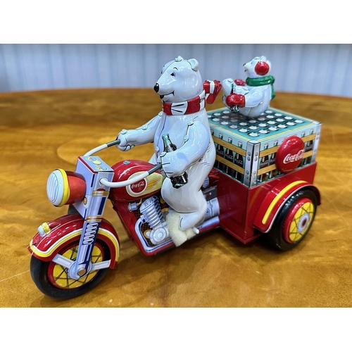 1384 - ' Coca Cola ' Motortrike Classic Tin Collectables, In Original Box. Please See Photo for Models and ... 