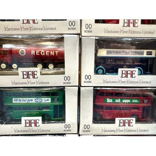 1392 - Gilbow EFE Vehicles Interest. Boxed lot of EFE Gilbow Vehicles, Mostly Buses together with 3 Lledo B... 