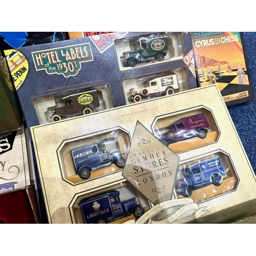 1406 - Box of Collectable Vehicles - Includes Harrods Souvenier of London - Exclusive Edition, Hamleys Boxe... 