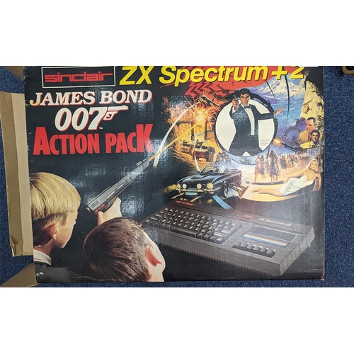 1413 - Boxed, Sinclair ZX Spectrum + 2 James Bond 007 Action Pack. Please See Photos for Models and Conditi... 