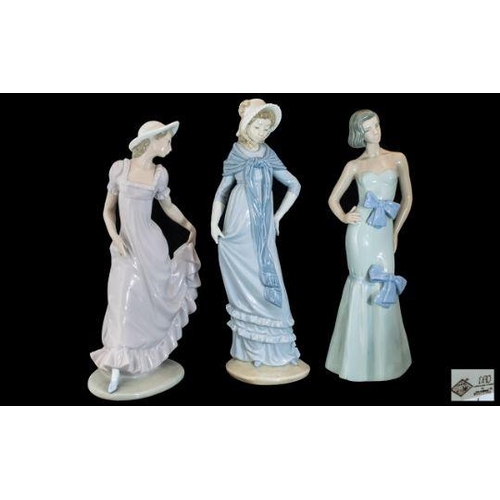 487 - Three Nao Fashion Ladies, all 12'' tall.