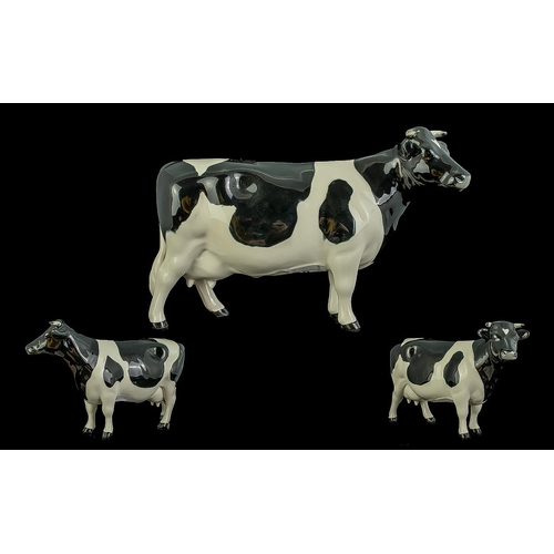 508 - Beswick Hand Painted Farm Animal Figure ' Friesian Cow ' Claybury Legwater. Issued 1954 - 1997. Desi... 