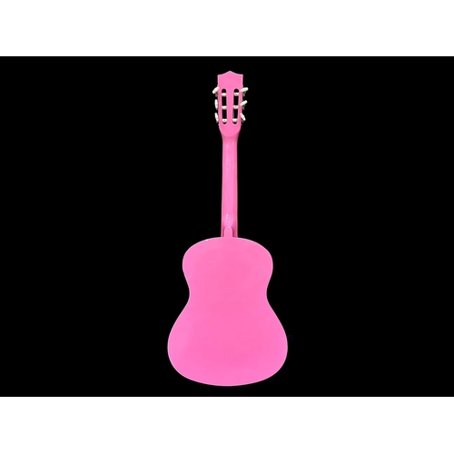 1125 - Pink Acoustic Tiger Guitar, Model No. CLG4-PK.  With shoulder strap and fitted soft case.