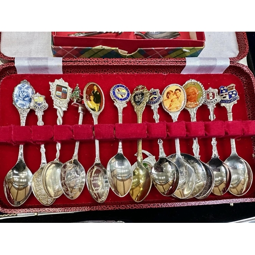 1240 - Large Collection of Boxed Plated Ware comprising assorted spoons, cruet set, fish knives and forks, ... 