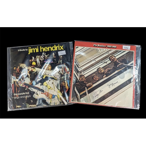 1353 - Two Collectible Vinyl Albums, comprising The Beatles 1962-1966 Double Album, signed Ringo Starr and ... 