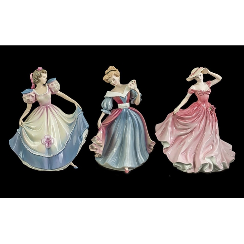 506 - A Fine Trio of Hand Painted Royal Doulton Exclusive Ltd Edition Porcelain Figures ( 3 ) In Total. Co... 