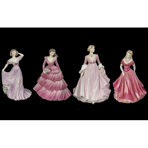 584 - Four Coalport Porcelain Figures, Limited Edition Perfect Moment', Stephanie, Gabrielle and Belinda.