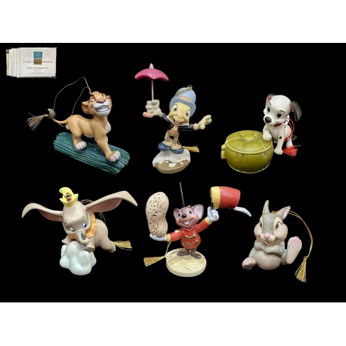 641 - Six Walt Disney 'Classic Collection' Figures, with Certificates of Authenticity, comprising Simba fr... 