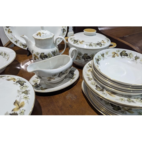 656 - Royal Doulton 'Larchmont' Dinner/Tea Service, comprising tea pot, coffee pot, milk jug, 4 x 11'' din... 