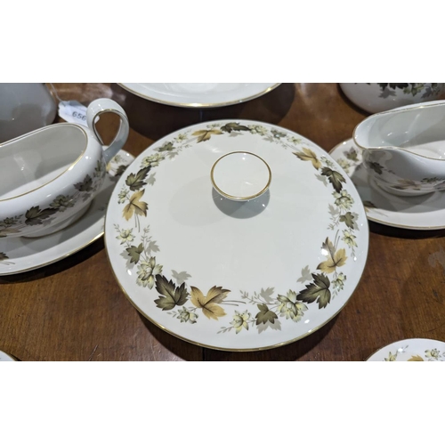 656 - Royal Doulton 'Larchmont' Dinner/Tea Service, comprising tea pot, coffee pot, milk jug, 4 x 11'' din... 