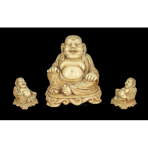 805 - Large Chinese Buddha. Oriental Large Figure In Form of a Buddha. Approx 8 Inches.