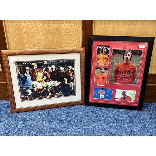 922 - Football Interest - Two Framed Photographs, one of the 1966 World Cup Winners, and one of several im... 