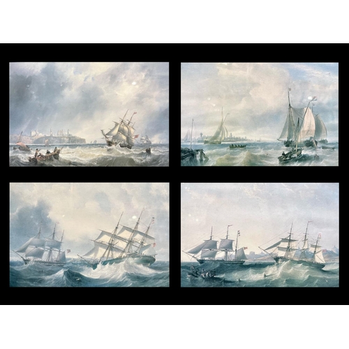 919 - Collection of Four Maritime Prints by J M Carmichael 1800-1868, titled 'Tea Clippers Leaving Port 18... 