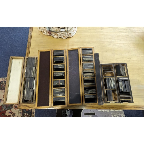 1365 - Four Boxes Containing A Quantity Of Magic Lantern Glass Slides, Mostly Religious Some Topographical ... 