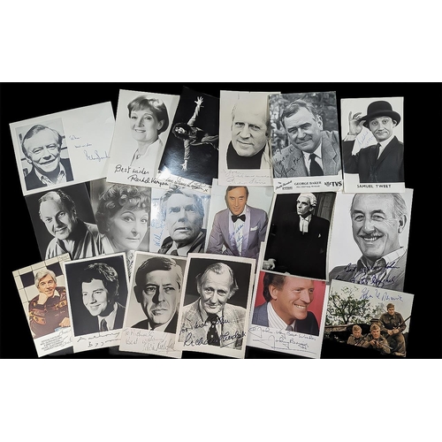 1411 - Film & TV Autographs on Postcard Size Photographs, super stars including Elizabeth Taylor, John Le M... 