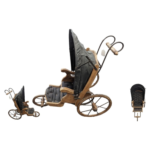 1415 - A Reproduction Dolls Pram in the style of Joel Ellis credited as the first wooden doll maker in Amer... 