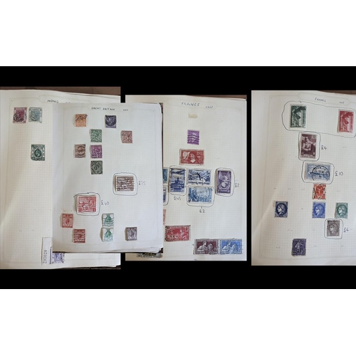 1455 - Collection of Stamps, comprising a large album of worldwide stamps, some high value, Great Britain, ... 