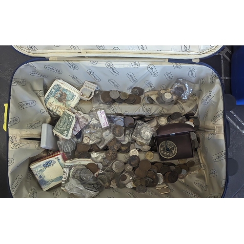 1508 - A Suitcase Full Of Coins From Around The World - Including the UK, Some Coins Dating back to the Vic... 