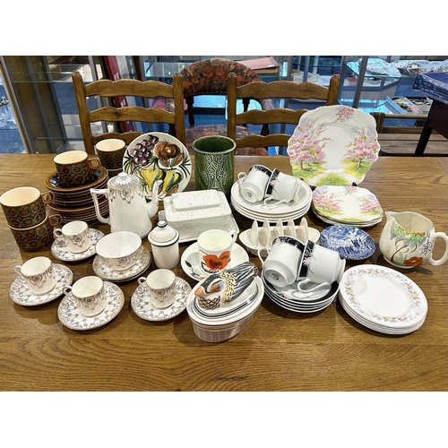 1532 - Box of Miscellaneous Pottery, including Royal Albert 'Blossom Time' four side plates and two bread a... 