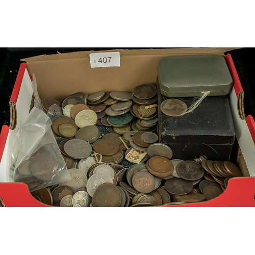 407 - Large Coin Collection. Coins Dating Back to Victorian Days, Some Silver, Needs a Good Sort. Huge Amo... 