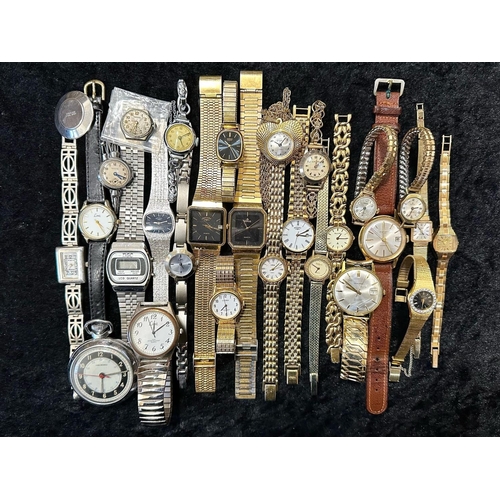 414 - Gentleman's & Ladies Wristwatches, leather and bracelet straps, including Lorus, Sekonda, Rolco, Rot... 